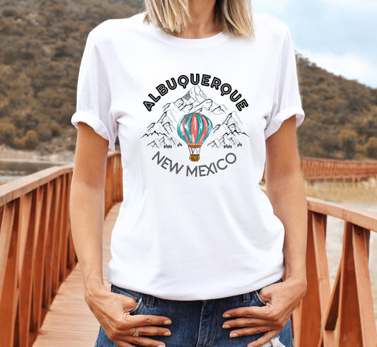 Albuquerque Shirt: Retro Hot Air Balloon New Mexico Tee