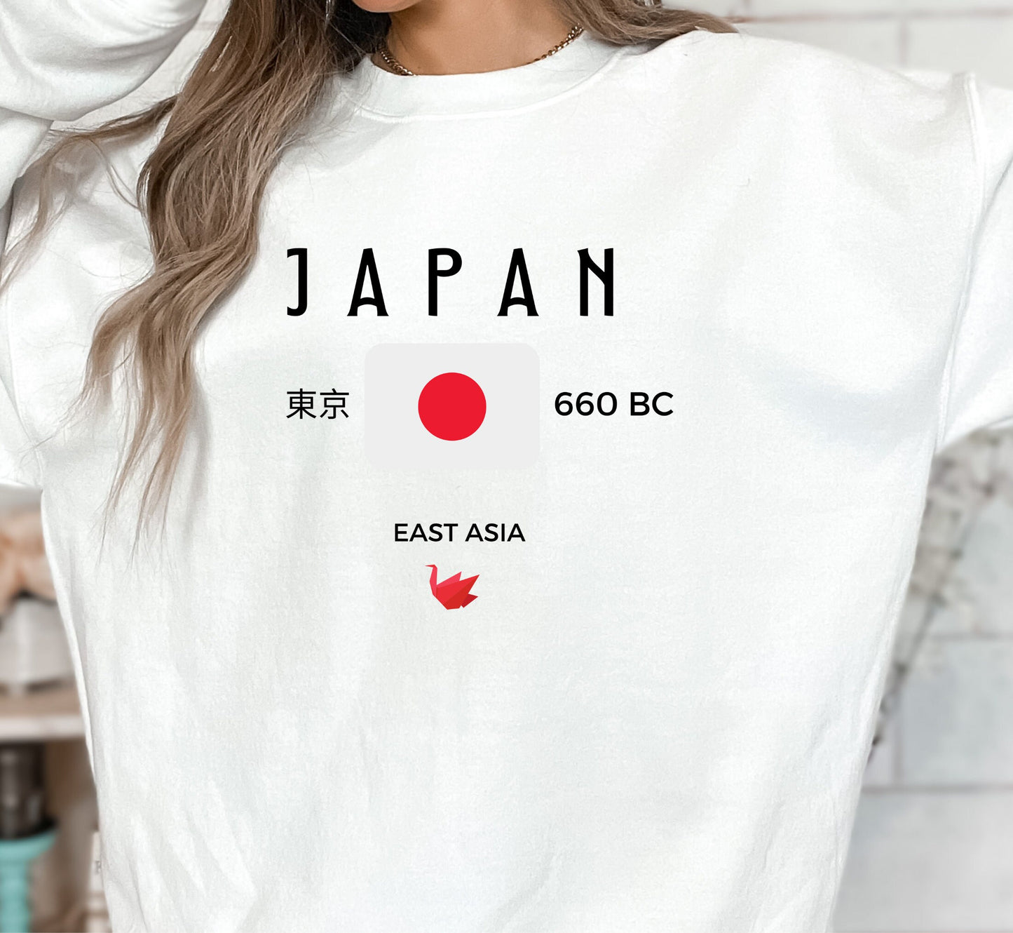 Japan Flag Sweatshirt: Tokyo Graphic Comfy Cotton Pullover