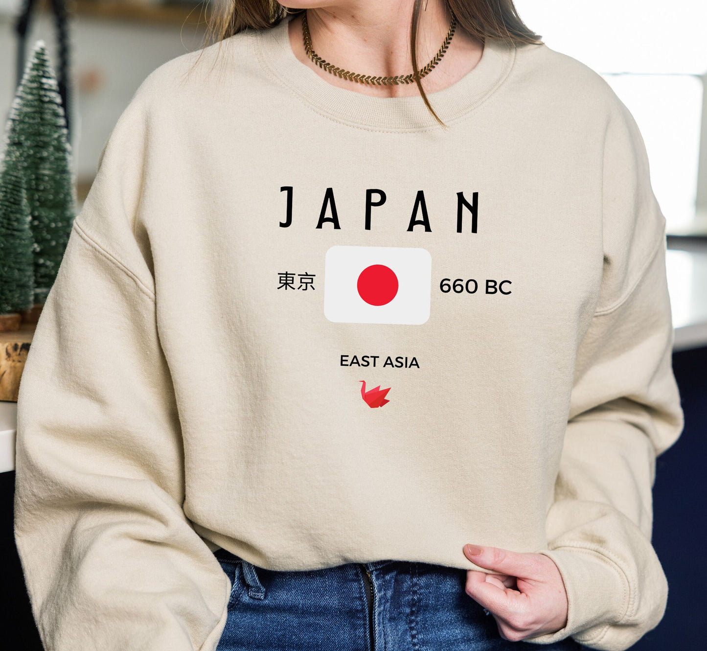 Japan Flag Sweatshirt: Tokyo Graphic Comfy Cotton Pullover