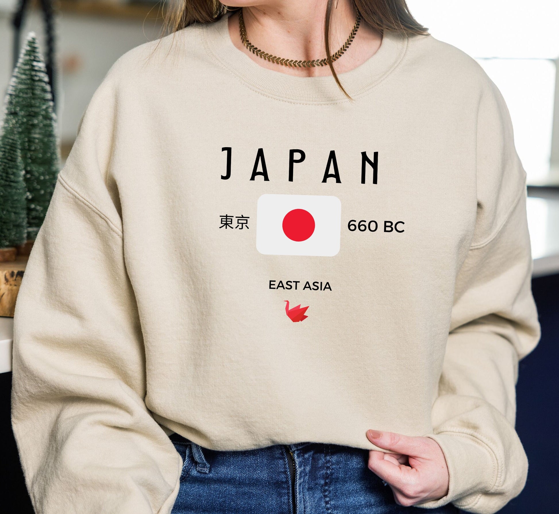 Japan Flag Sweatshirt: Tokyo Graphic Comfy Cotton Pullover