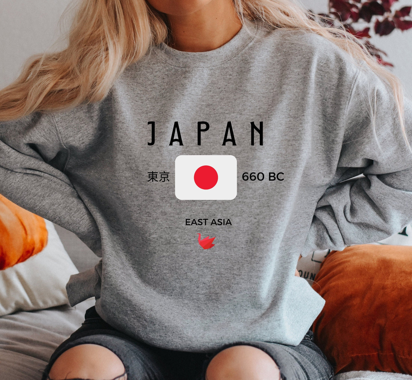 Japan Flag Sweatshirt: Tokyo Graphic Comfy Cotton Pullover