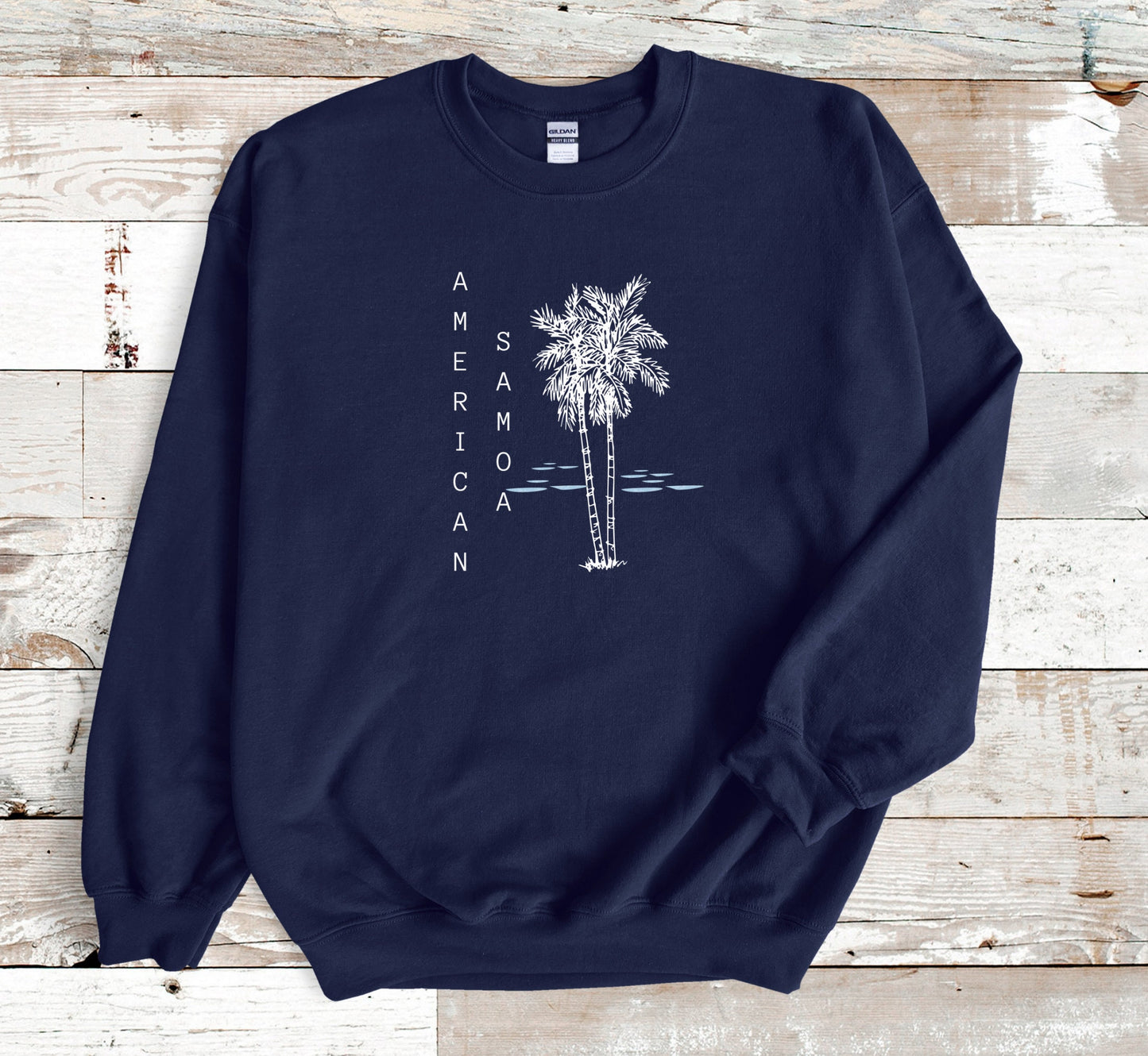 American Samoa Sweatshirt, USA National Park Crewneck Traveler Gift, Unisex Long Sleeve Comfy Cotton