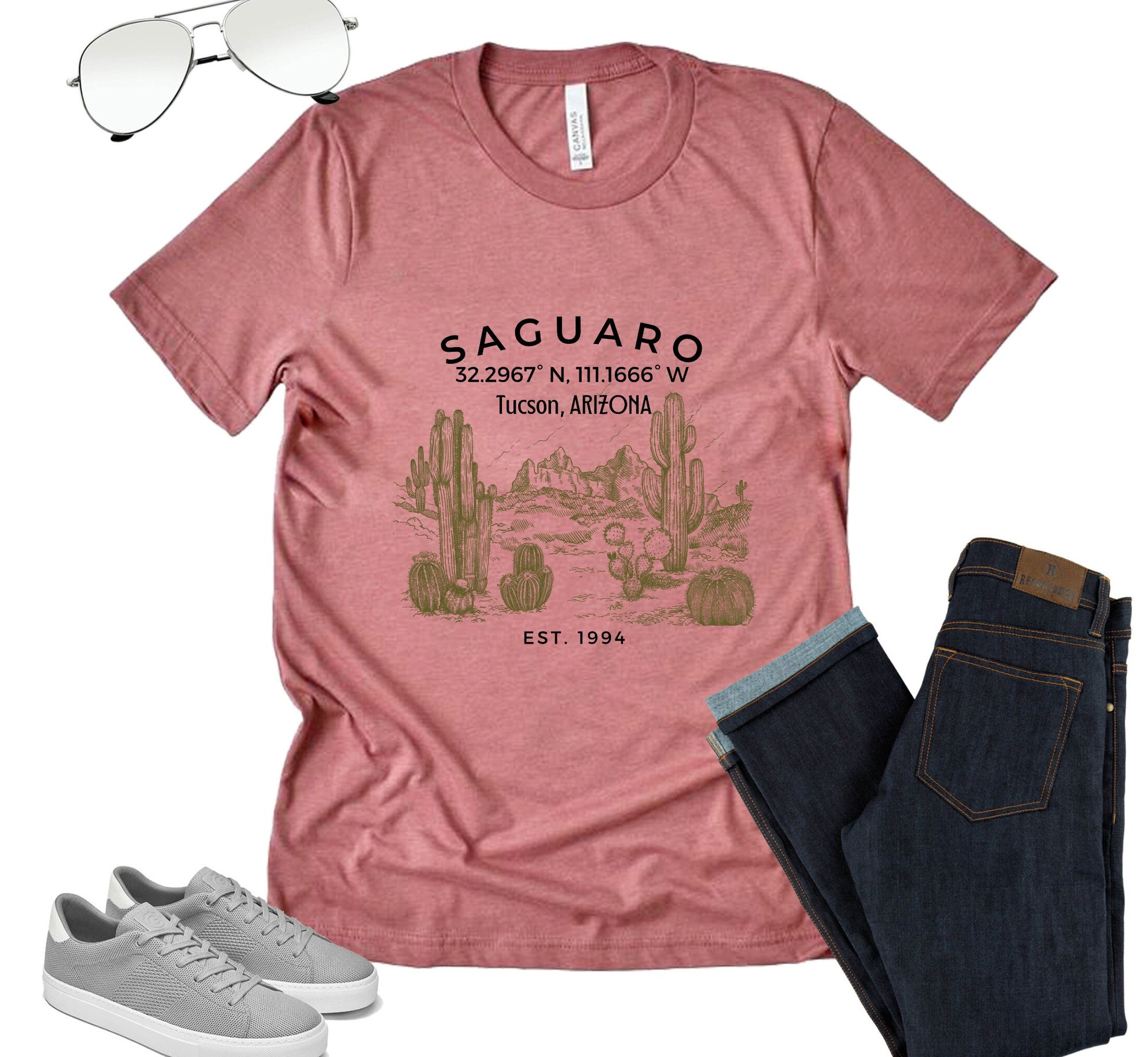 Saguaro Cactus Sweatshirt: Tucson Arizona National Park Unisex Crewneck