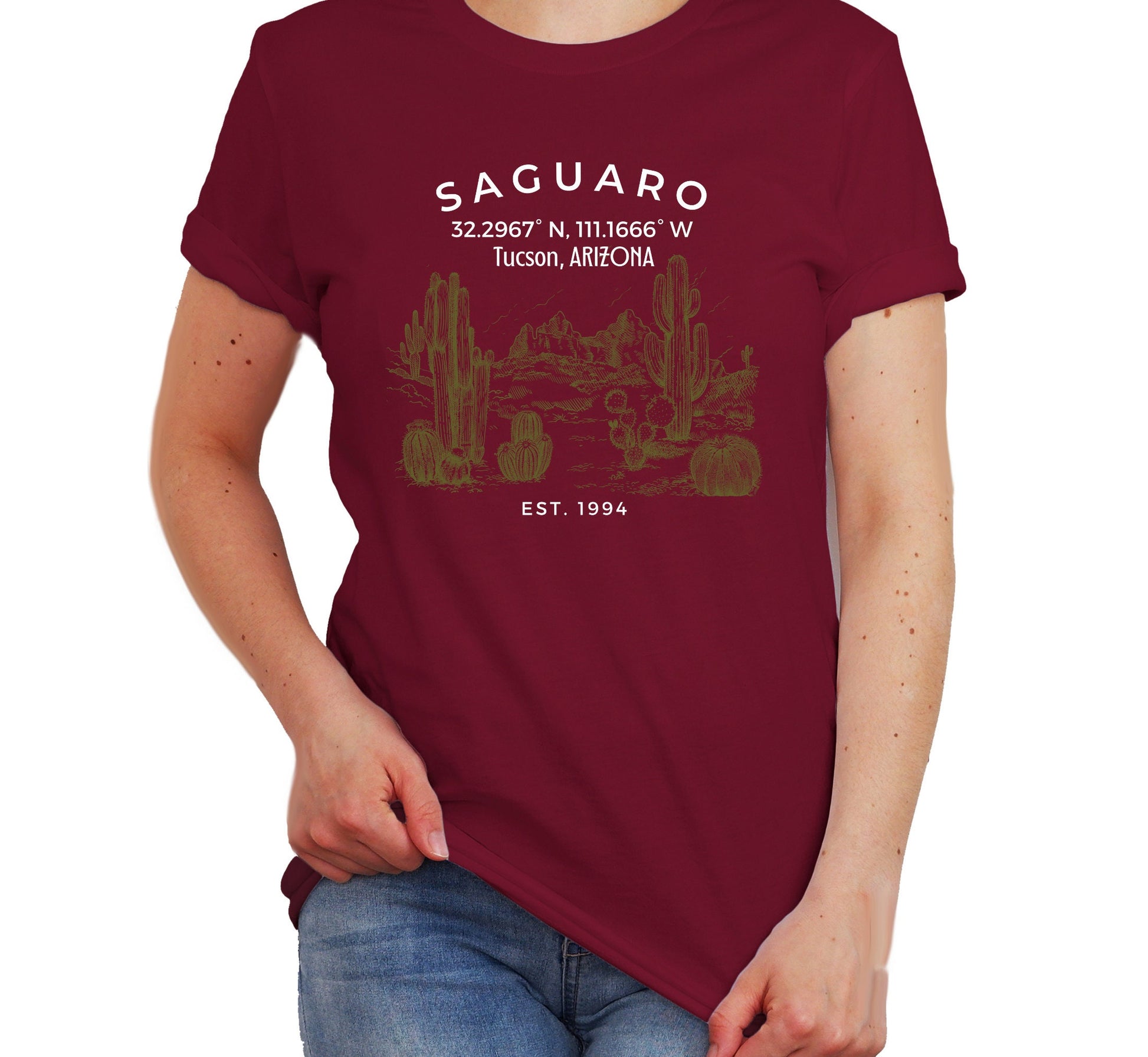 Saguaro Cactus Sweatshirt: Tucson Arizona National Park Unisex Crewneck