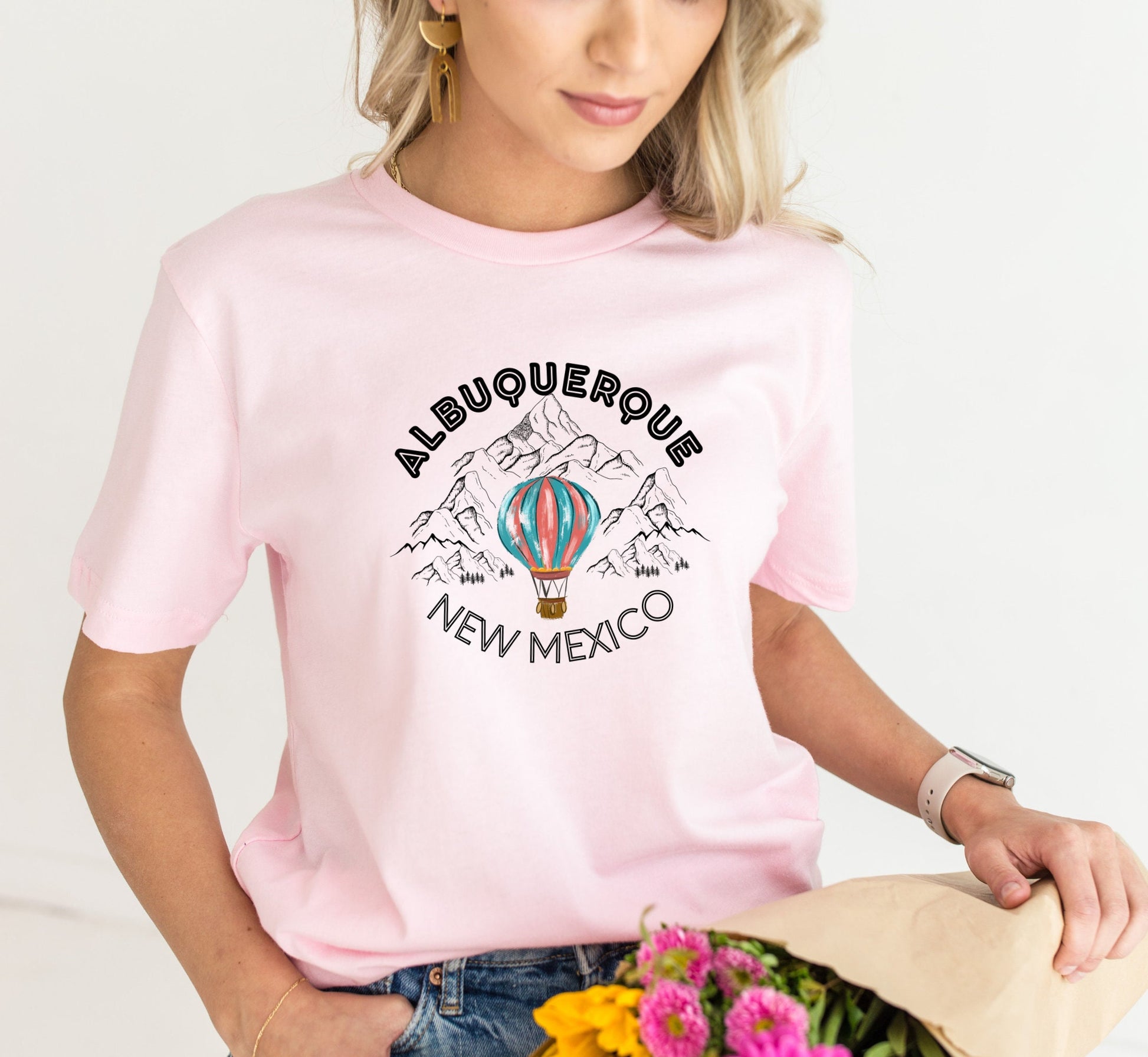 Albuquerque Shirt: Retro Hot Air Balloon New Mexico Tee
