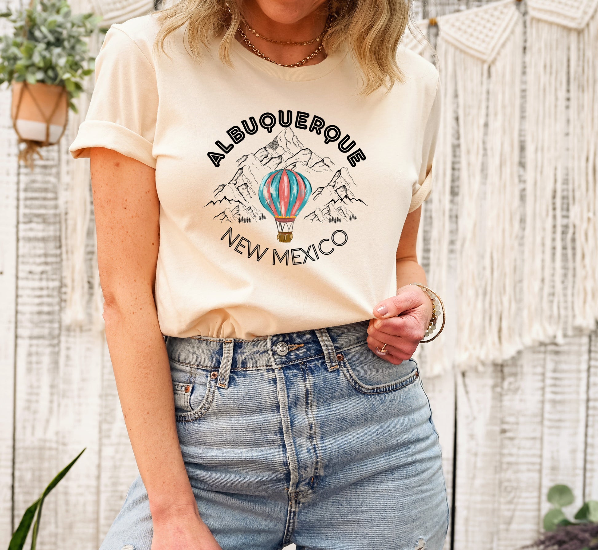Albuquerque Shirt: Retro Hot Air Balloon New Mexico Tee