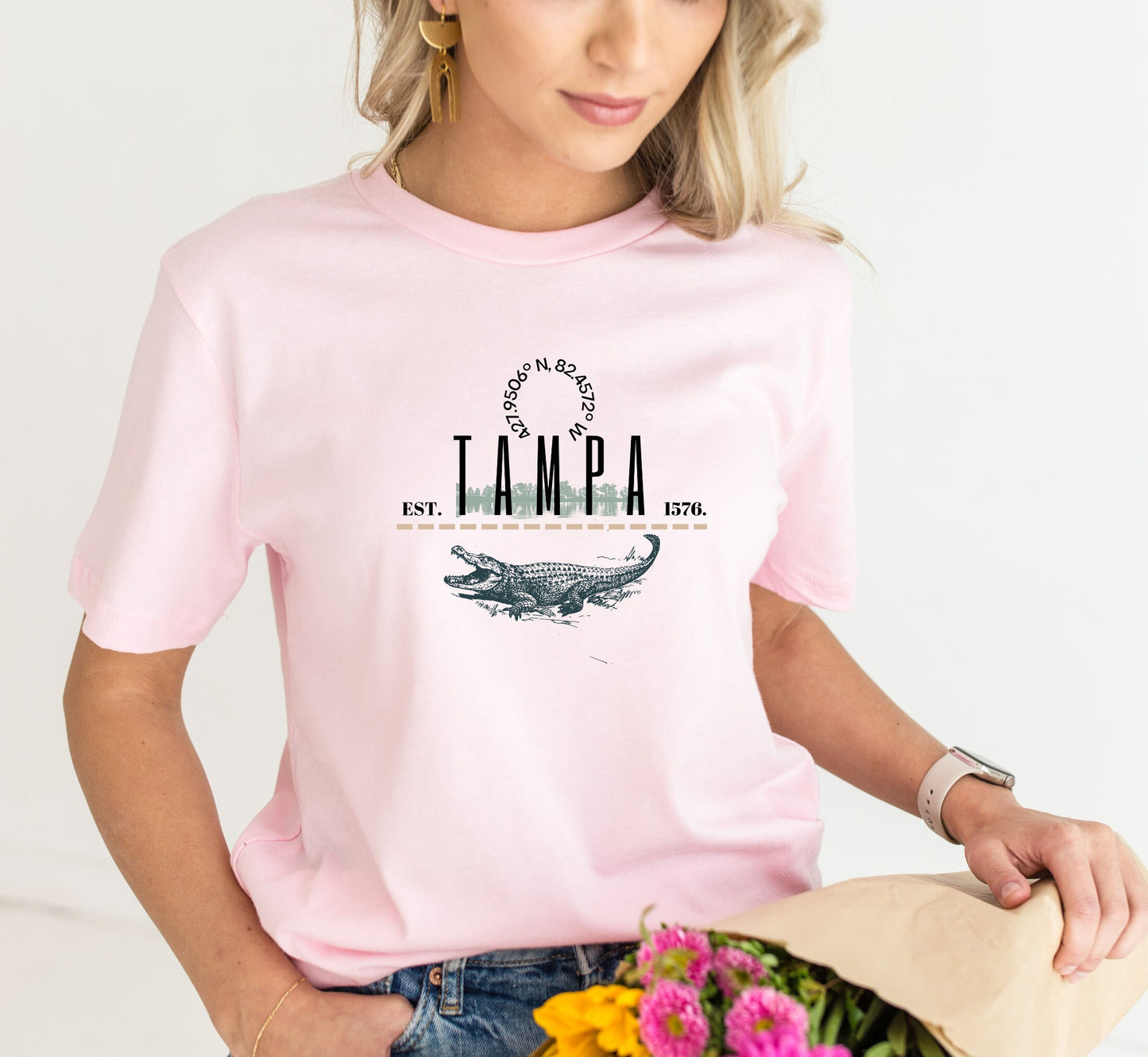 Tampa Alligator Graphic Tee: Florida Travel Shirt