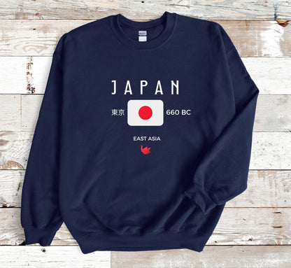 Japan Flag Sweatshirt: Tokyo Graphic Comfy Cotton Pullover