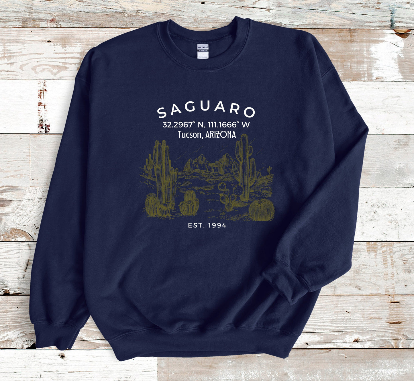 Saguaro Cactus Sweatshirt: Tucson Arizona National Park Traveler Gift