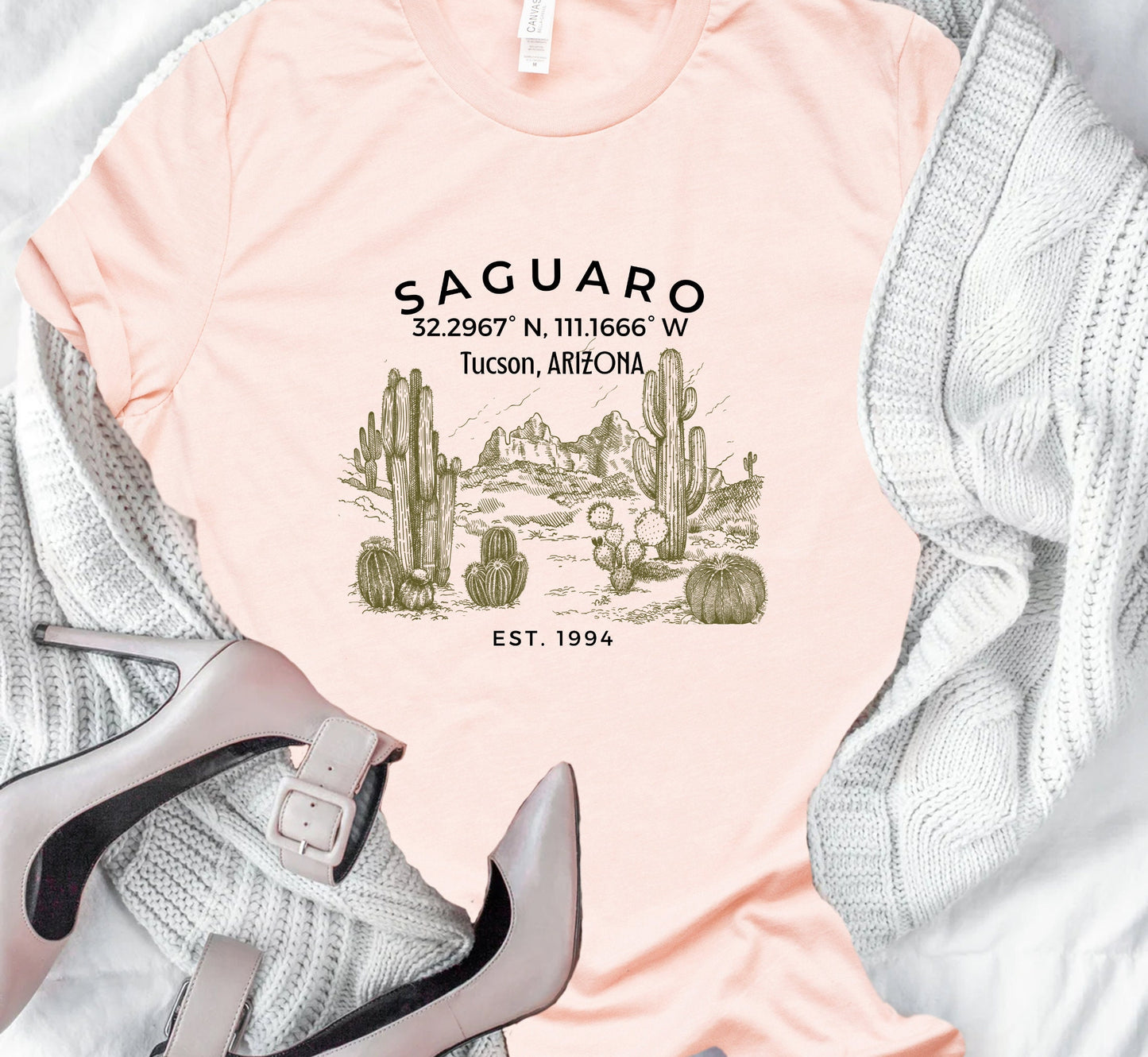 Saguaro Cactus Sweatshirt: Tucson Arizona National Park Unisex Crewneck