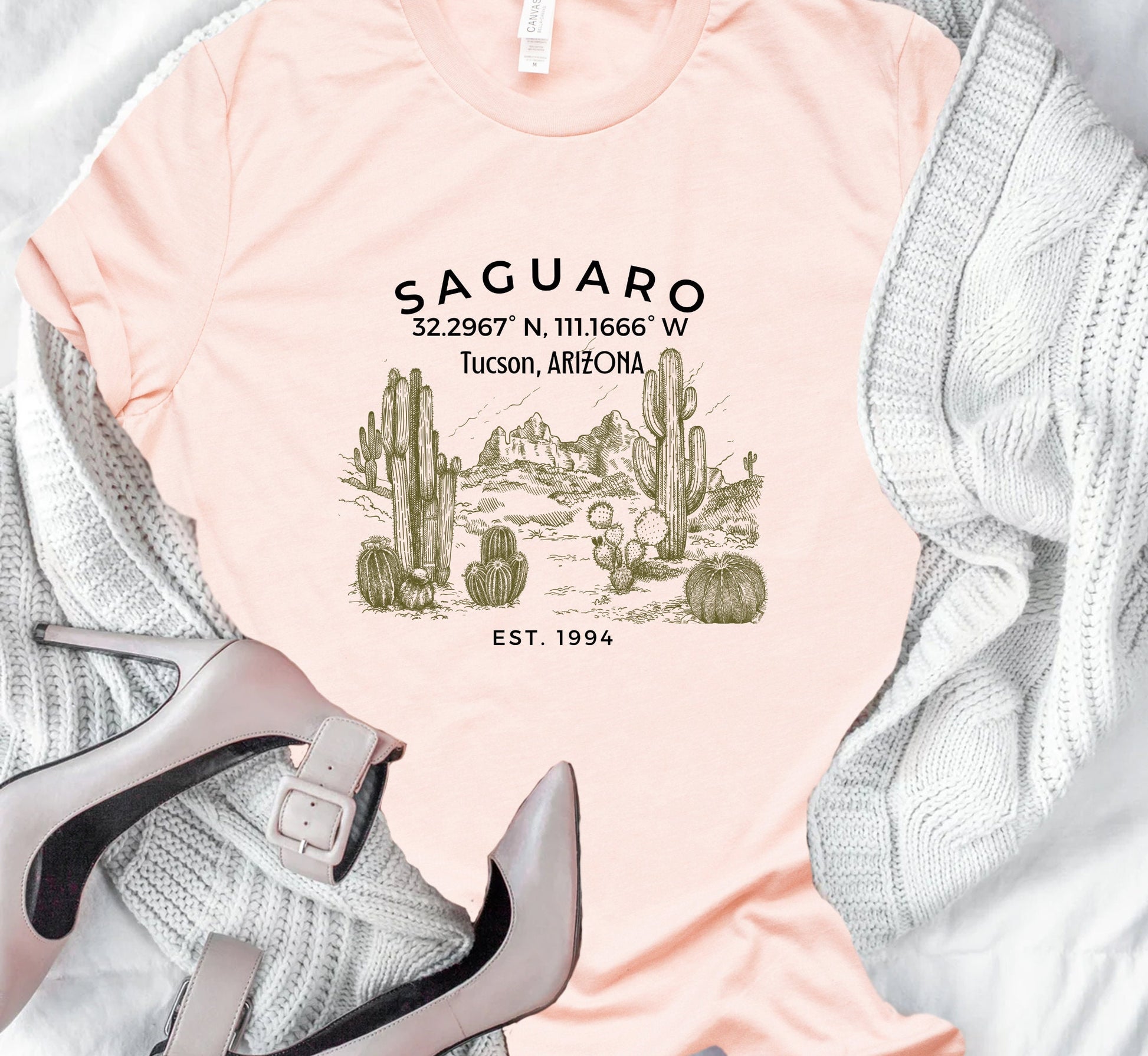 Saguaro Cactus Sweatshirt: Tucson Arizona National Park Unisex Crewneck