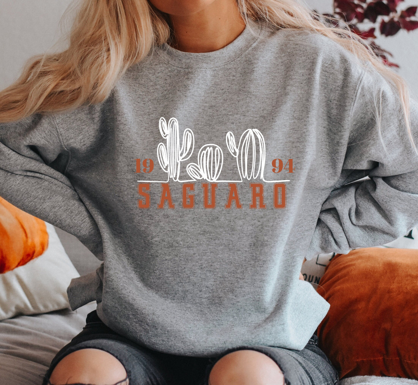 Saguaro Cactus Sweatshirt: Arozina Desert Crewneck
