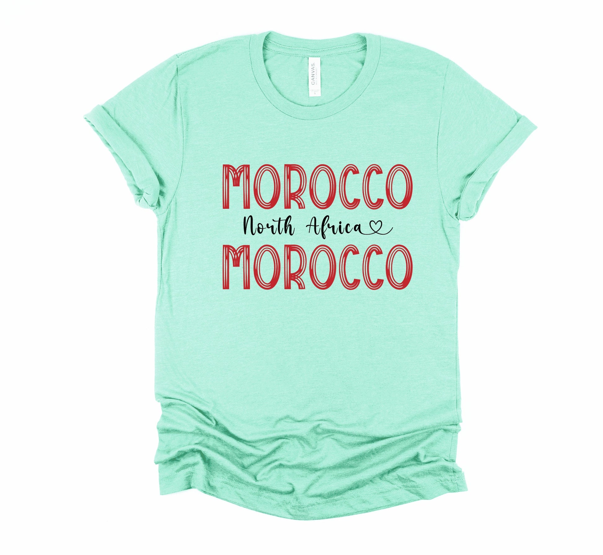 Morocco Flag Cotton T-Shirt: Travel Souvenir Gift