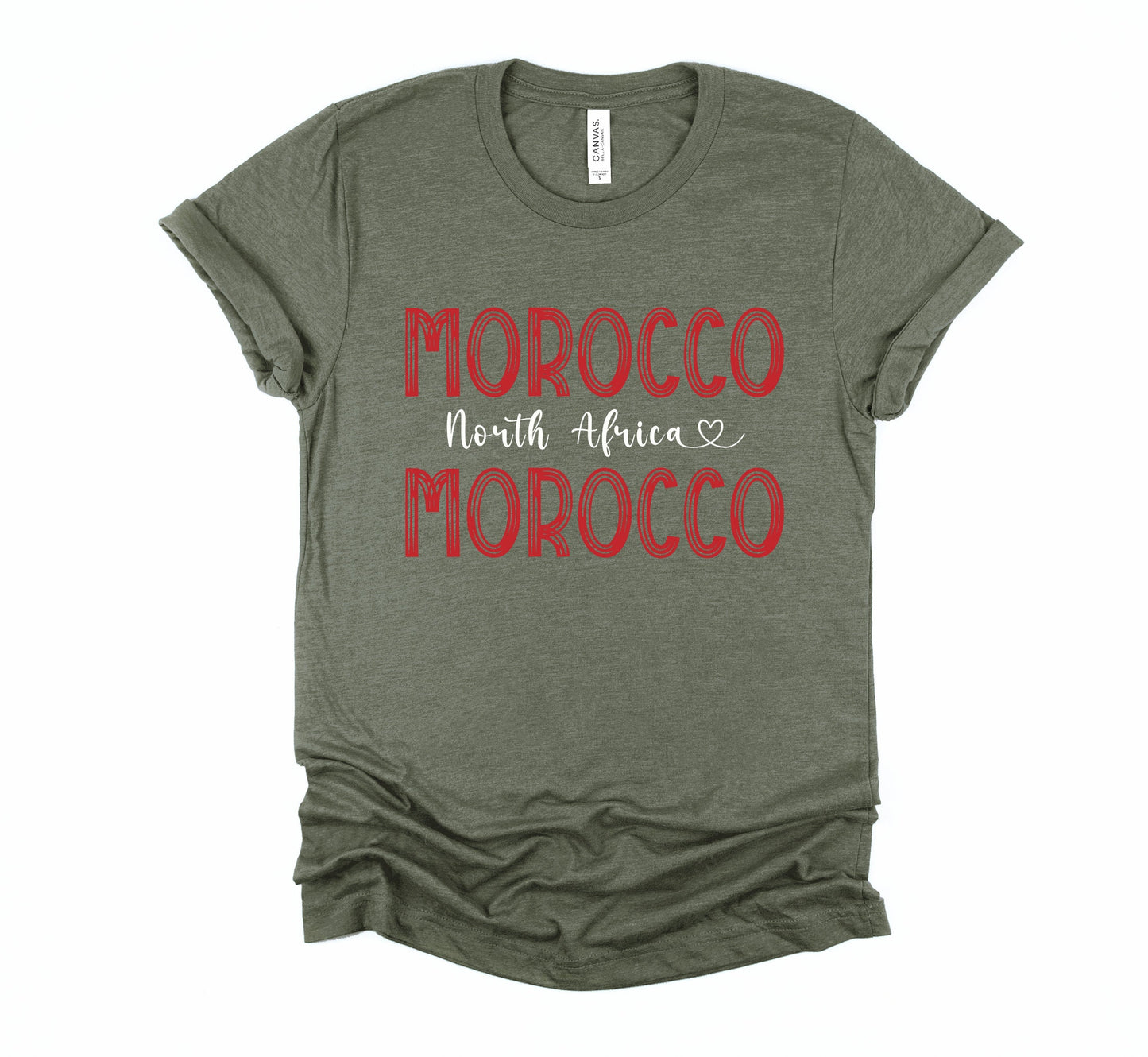 Morocco Flag Cotton T-Shirt: Travel Souvenir Gift