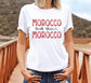 Morocco Flag Cotton T-Shirt: Travel Souvenir Gift