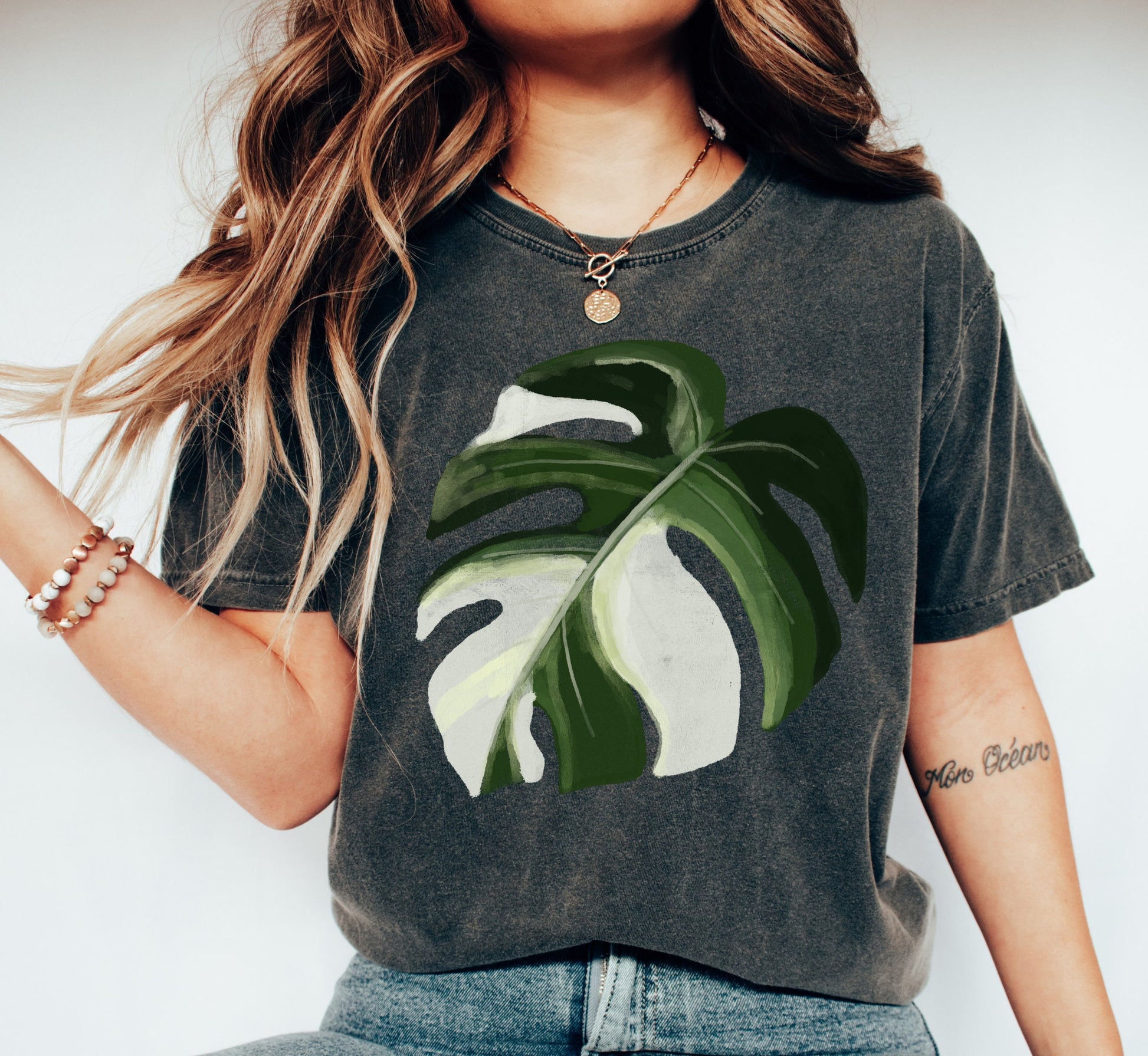 Monstera Leaf Shirt: Comfort Colors Plant Lover Tee