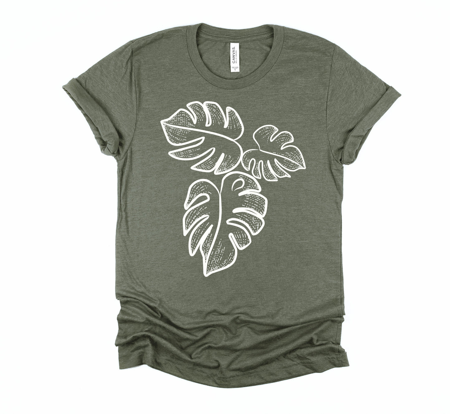 Monstera Leaf Shirt, Plant Lover Gift, Botanical T-Shirt, Houseplant Gardening Plant Lady Tee