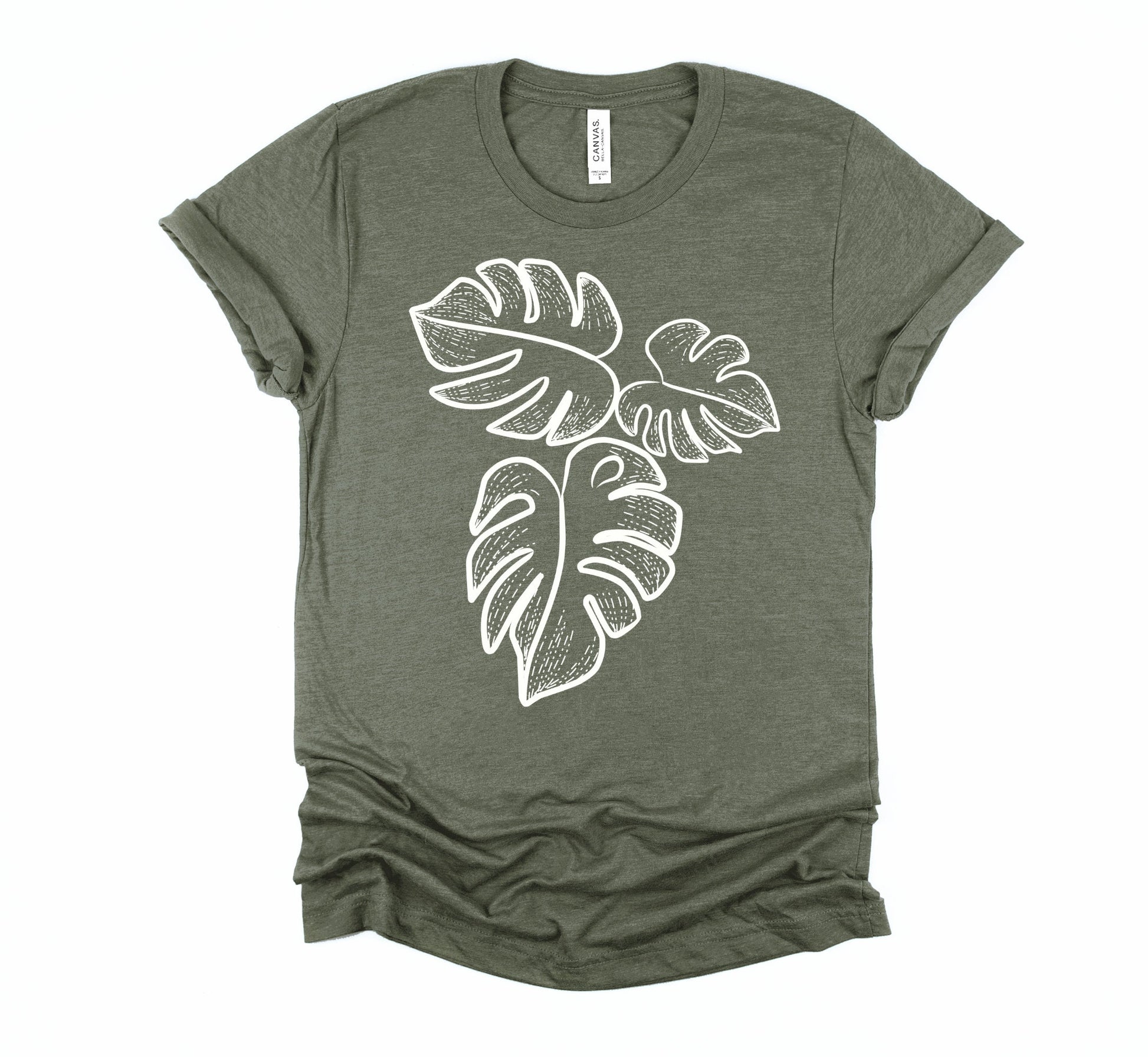 Monstera Leaf Shirt, Plant Lover Gift, Botanical T-Shirt, Houseplant Gardening Plant Lady Tee