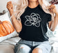 Magnolia Flower T-Shirt, EarthApex Handmade Cotton Tee