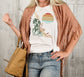 Retro Monstera Comfort Colors Shirt: Tropical Sunset Island Tee