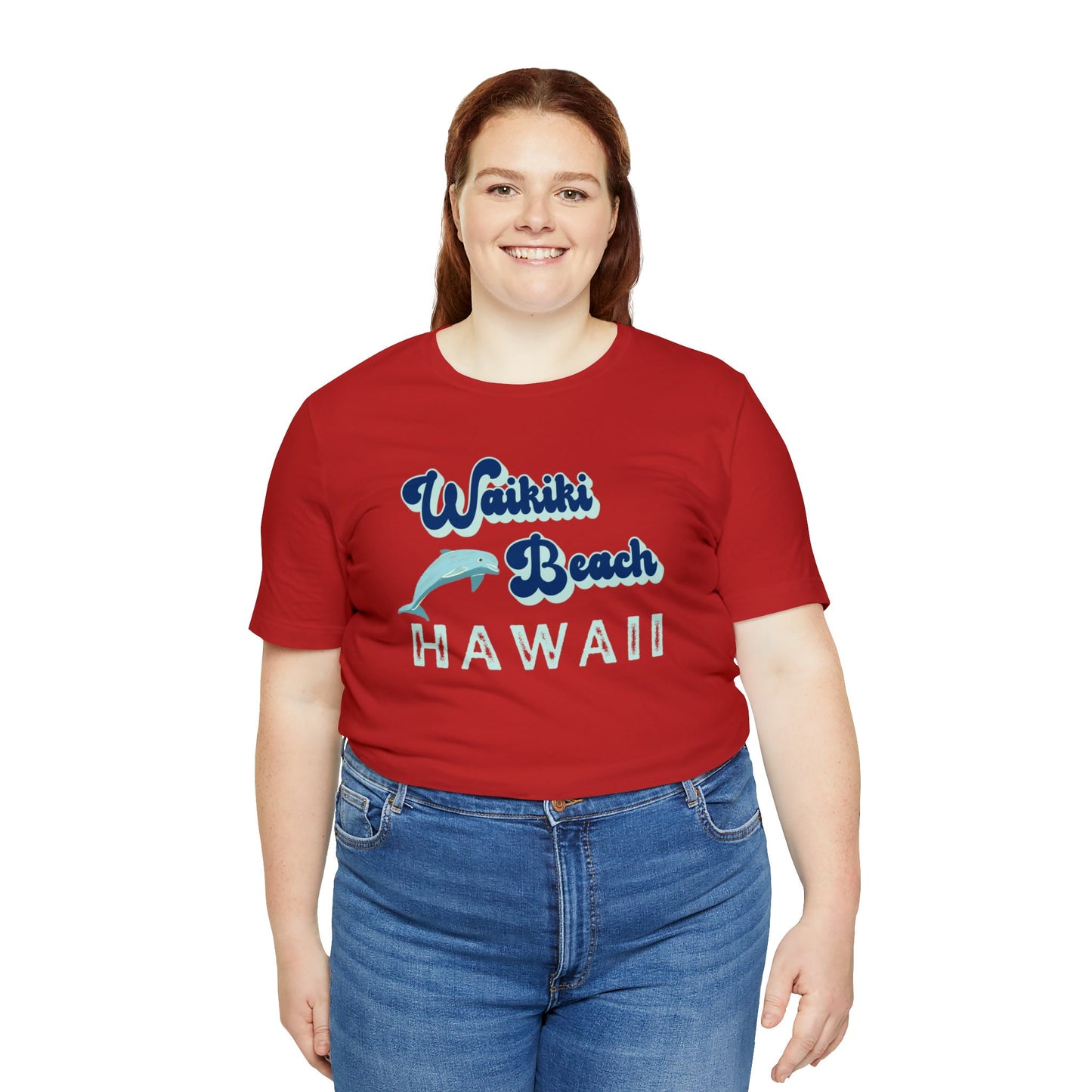Waikiki Waves Hawaiian Shirt Tropical TShirt, Dolphin Summer Trends