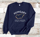 Hungary Sweatshirt, Land of Magyars, Traveler Gift Coordinates, Unisex Budapest Sweater