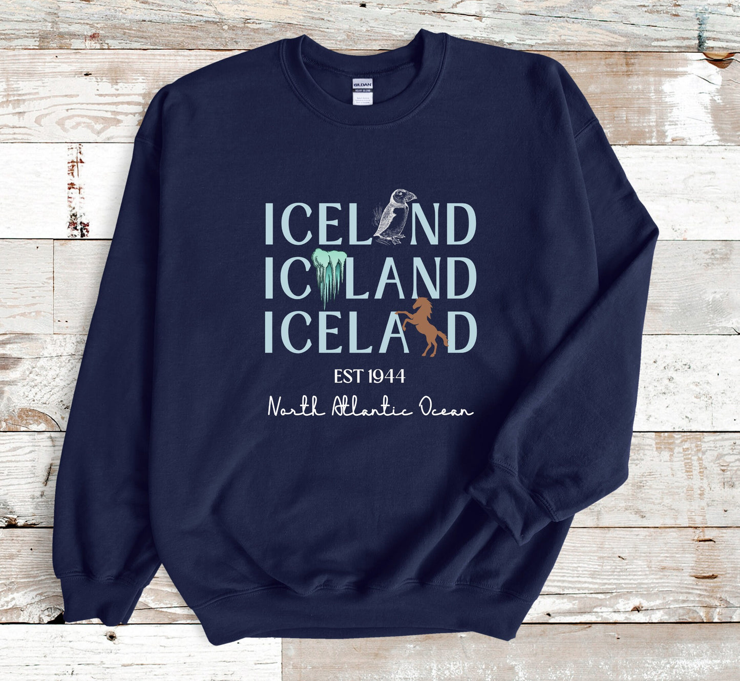Iceland Sweatshirt, Nothern Europe Crewneck, Unisex Vacation Apparel