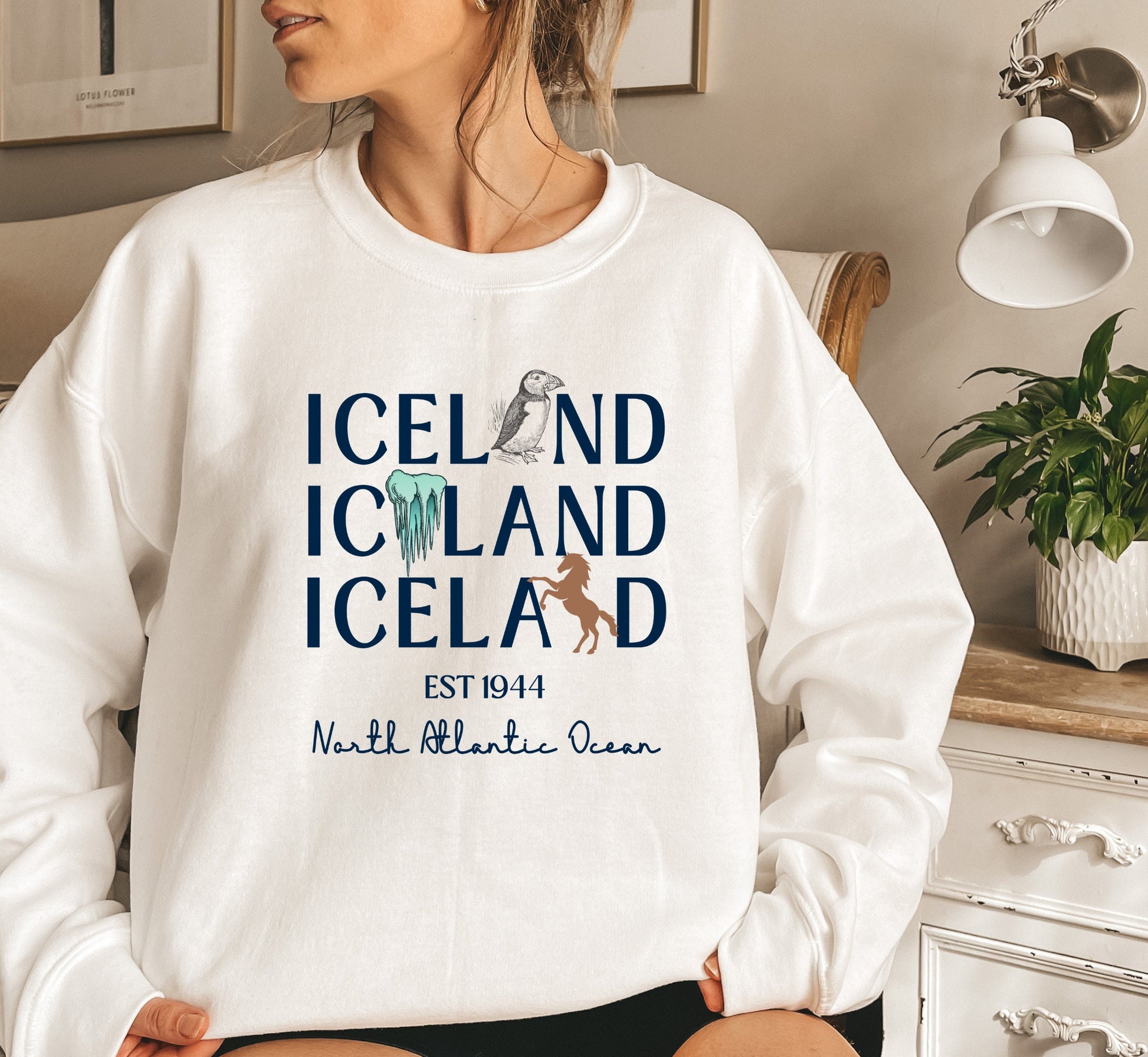 Iceland Sweatshirt, Nothern Europe Crewneck, Unisex Vacation Apparel