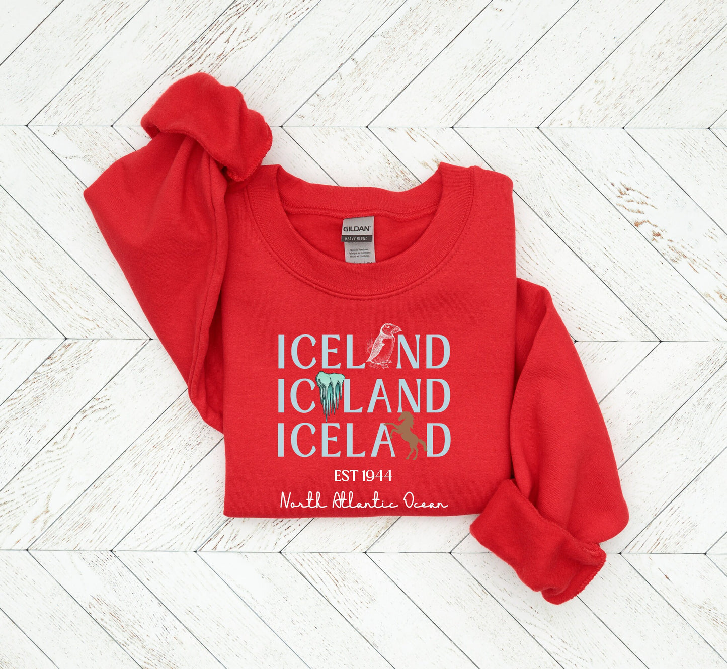 Iceland Sweatshirt, Nothern Europe Crewneck, Unisex Vacation Apparel