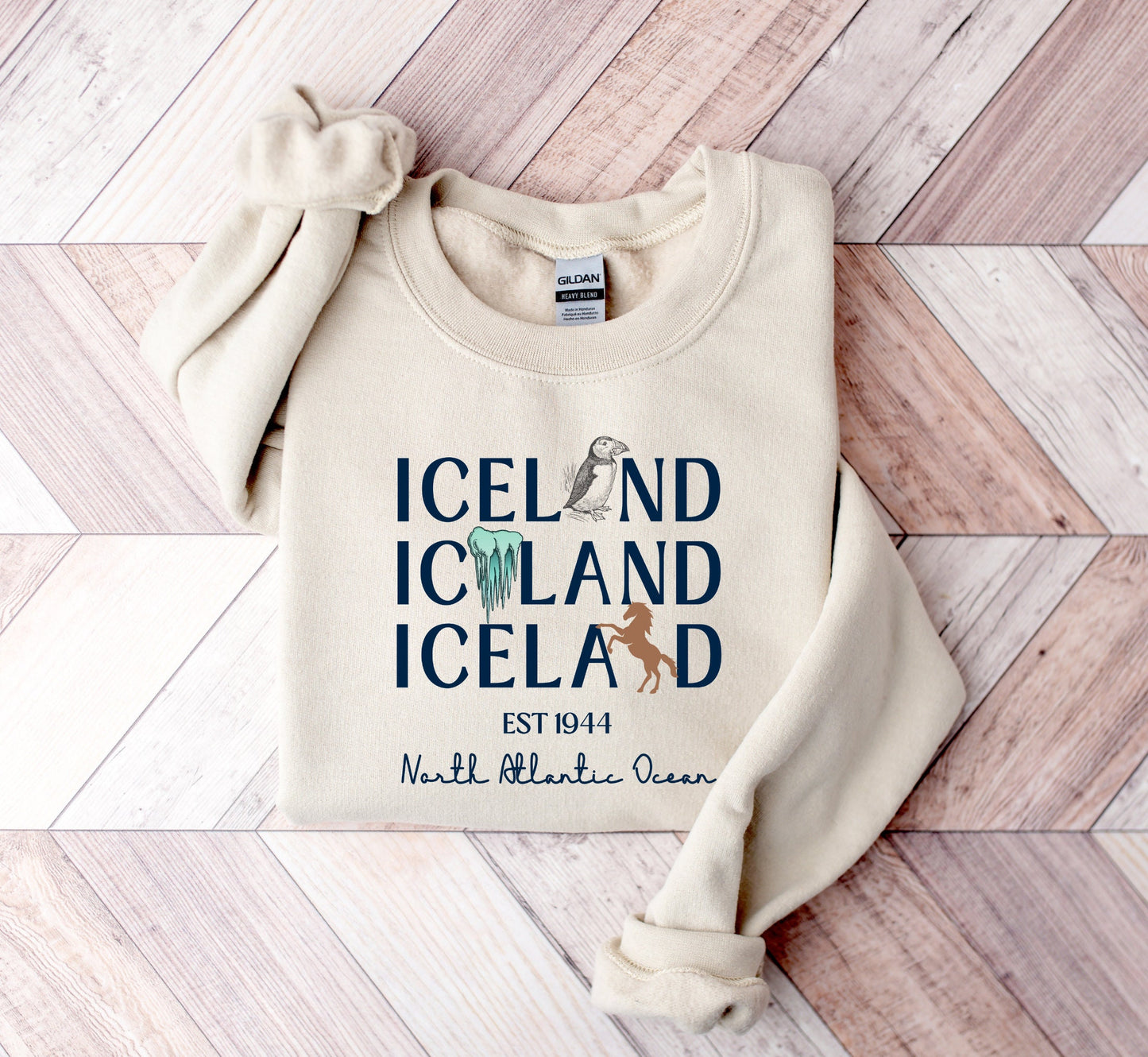 Iceland Sweatshirt, Nothern Europe Crewneck, Unisex Vacation Apparel