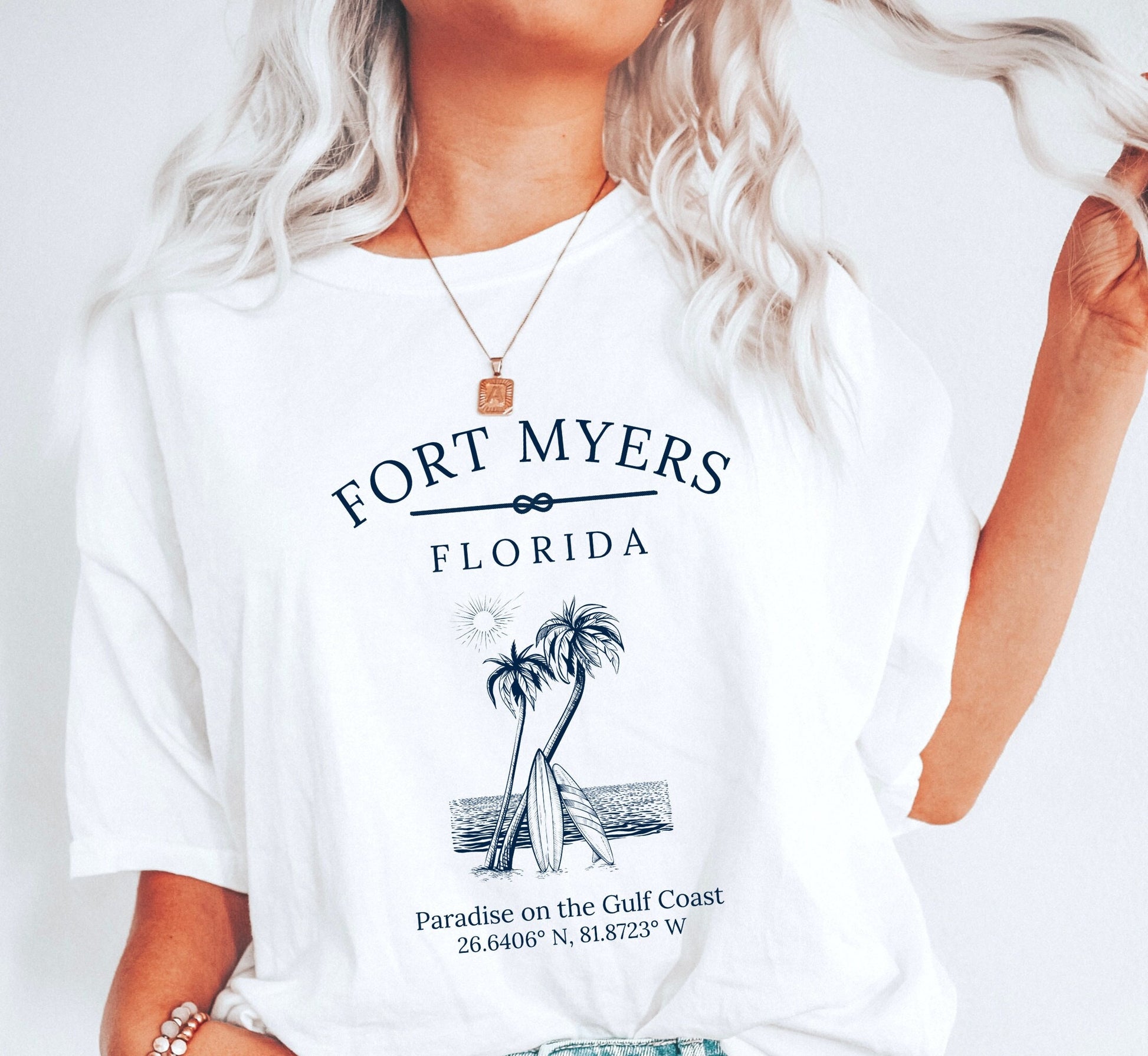 Fort Myers Florida T-Shirt: Beach Life Nautical Tee
