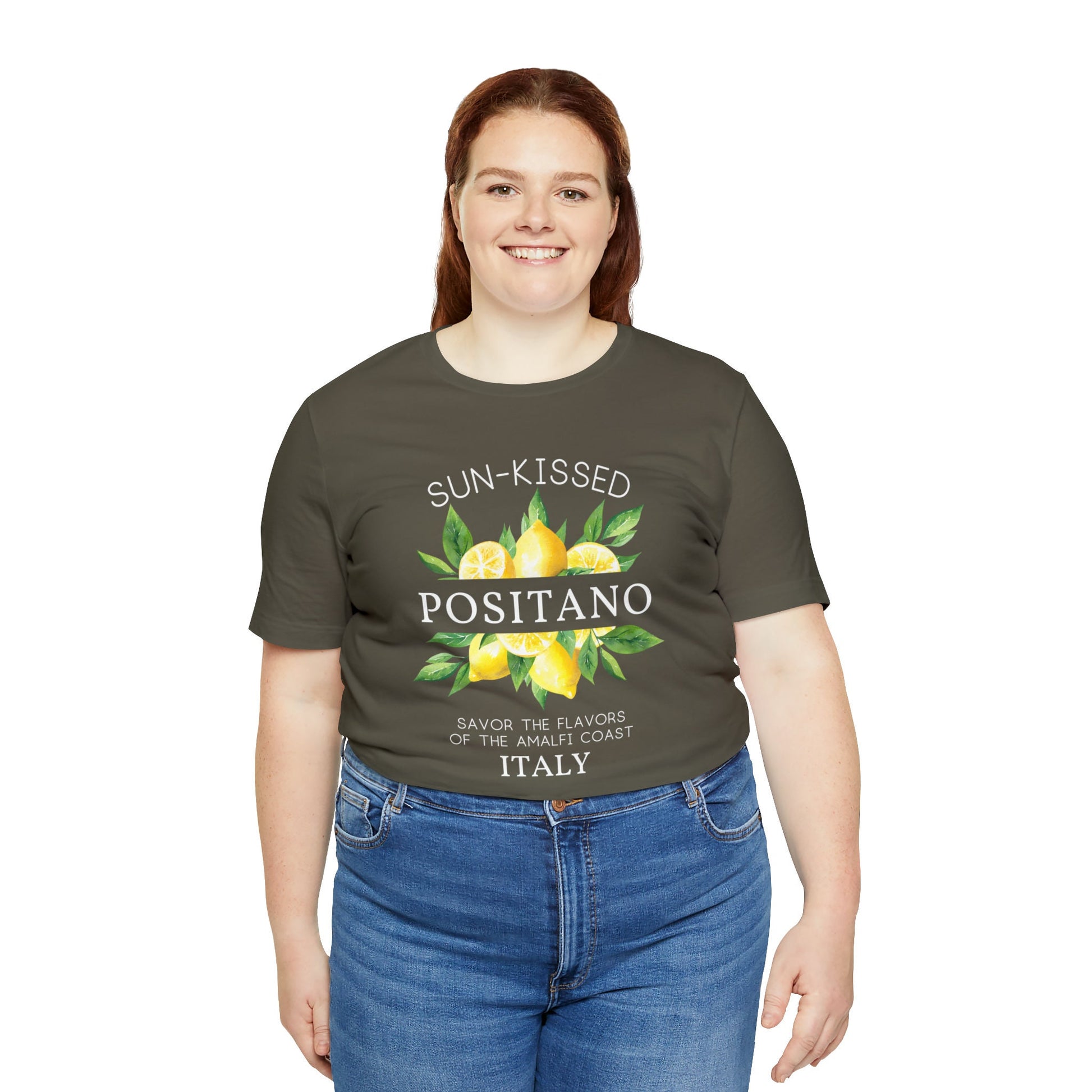 Lemon Positano T-Shirt: Amalfi Coast Italy Cotton Tee
