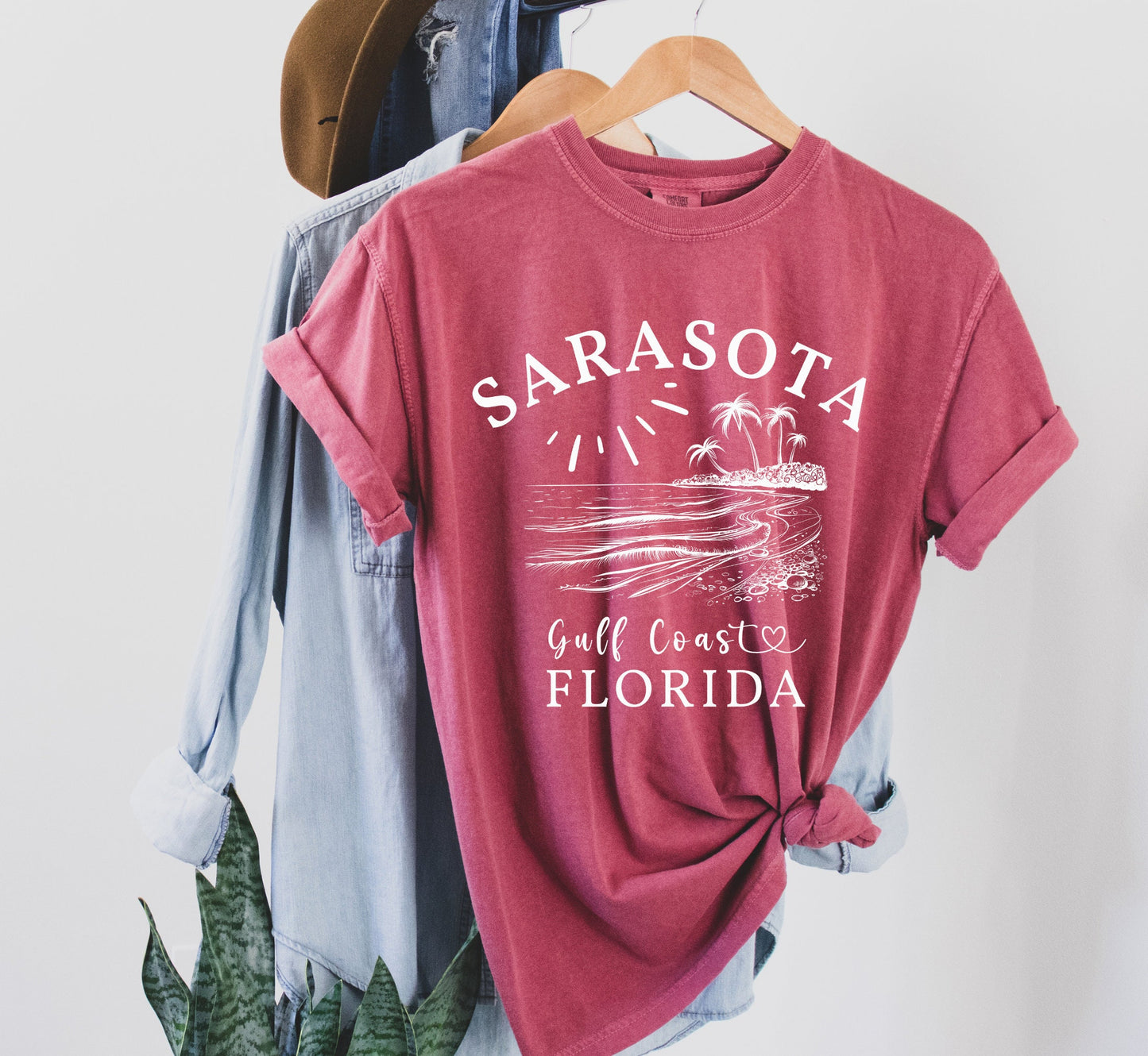Sarasota Florida Shirt: Gulf Coast Beach Graphic, Comfort Colors Tee