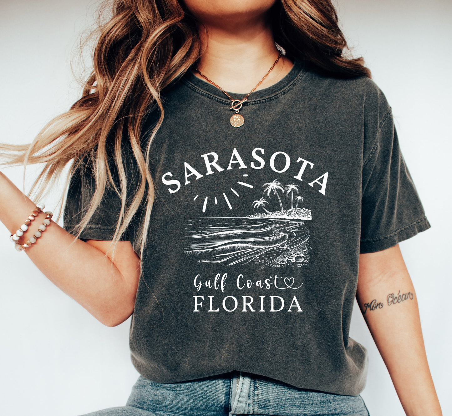 Sarasota Florida Shirt: Gulf Coast Beach Graphic, Comfort Colors Tee