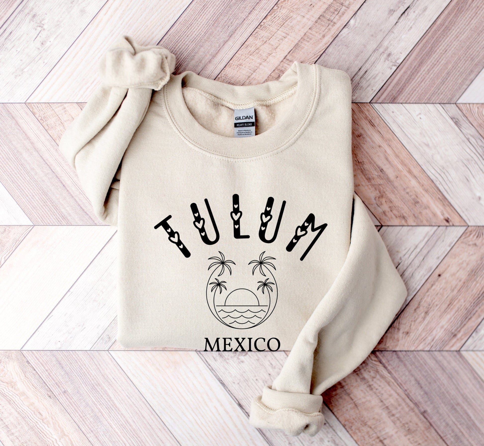 Tulum Sweatshirt, Bachelorette Mexico Crewneck, Retro Beach Pullover, Unisex Sizing Oversized Travel Sweater