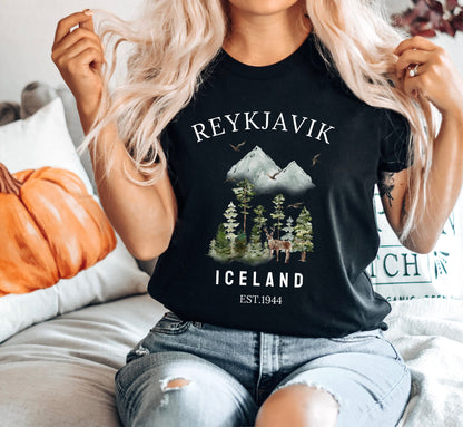 Iceland Sweatshirt: Reykjavik Scandinavian Design - Unisex Travel Shirt