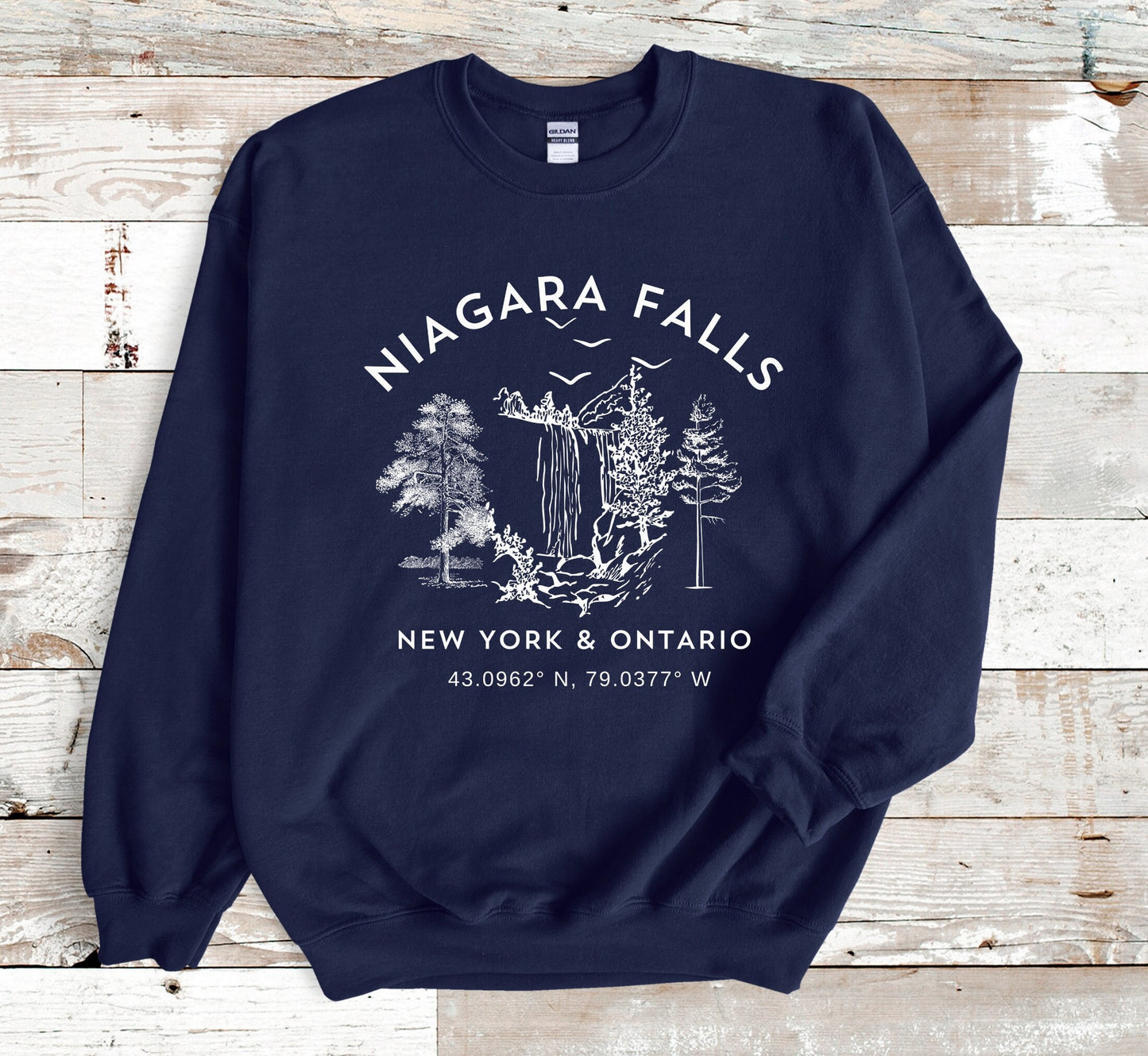 Niagara Falls Sweatshirt New York Ontario Sweater Canada Souvenir Pullover, Cozy Travel Gift
