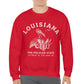 Louisiana Sweatshirt New Orleans Crewneck Pelican State Pullover Unisex Plus Size