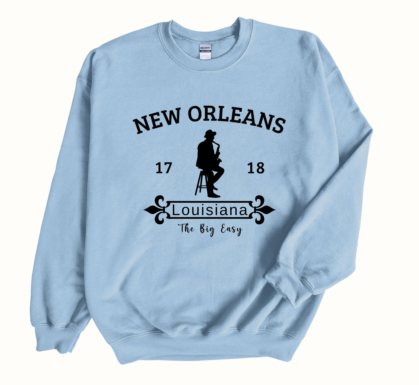Louisiana Sweatshirt New Orleans Crewneck Pelican State Pullover Unisex Plus Size
