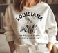 Louisiana Sweatshirt New Orleans Crewneck Pelican State Pullover Unisex Plus Size