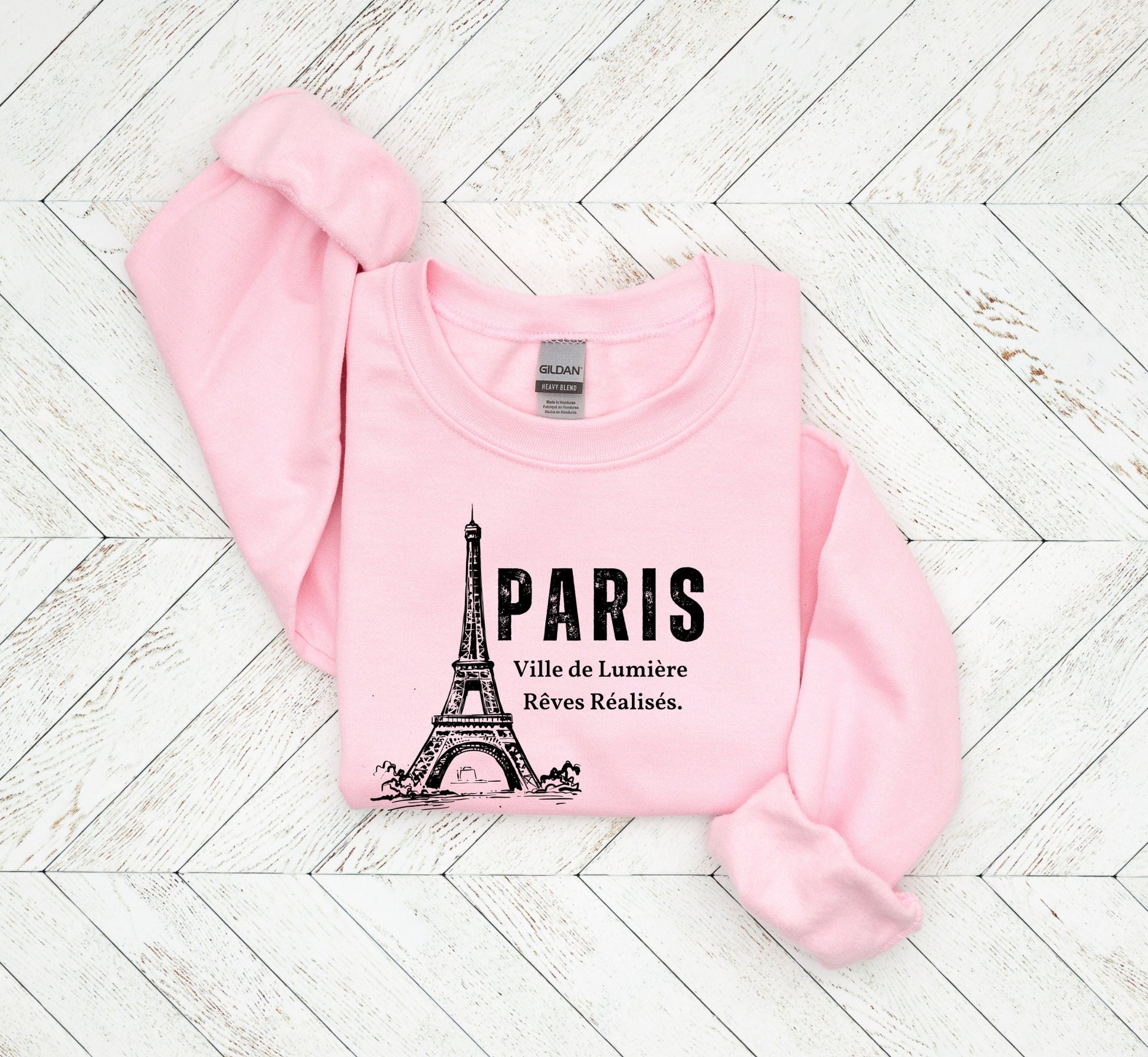 Paris Sweatshirt, Eiffel Tower Crewneck France Pullover, Unisex Sizing Plus Size