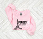 Paris Sweatshirt, Eiffel Tower Crewneck France Pullover, Unisex Sizing Plus Size
