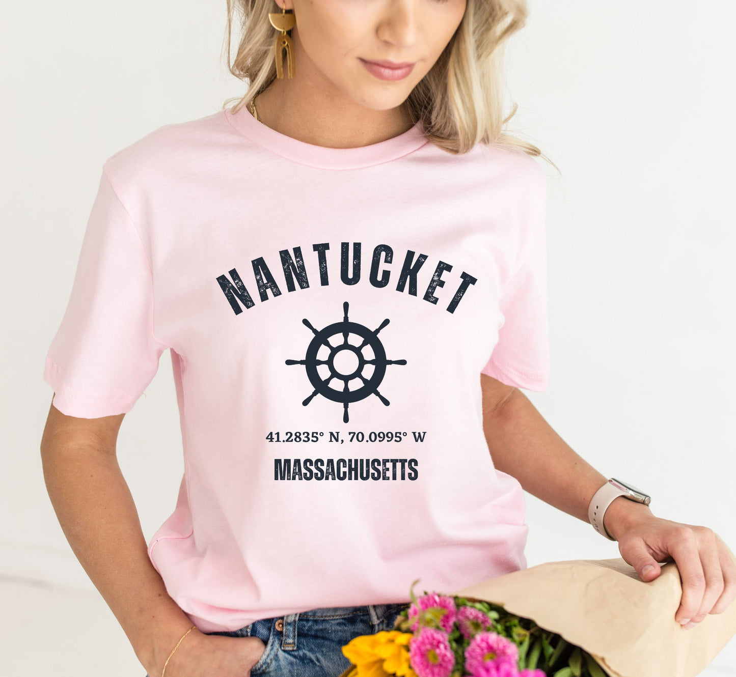 Nantucket Shirt, Massachusetts Tee Shirt, Cape Cod Vacation Gift