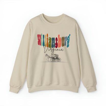 Williamsburg Virginia Sweatshirt: Vintage Traveler Crewneck