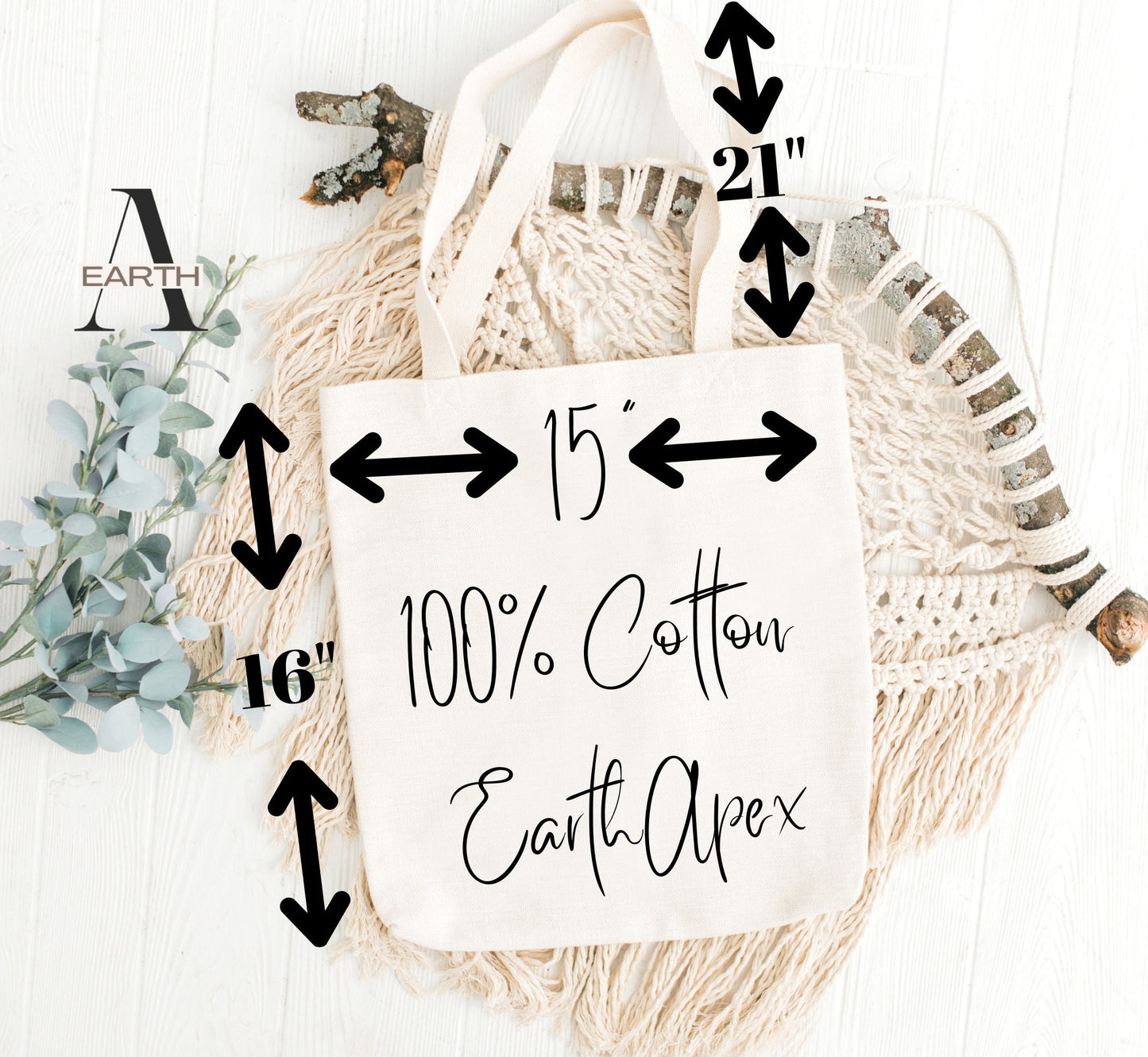 Wildflower Cotton Canvas Tote Bag, Teacher Gift