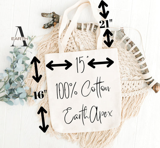 Wildflower Cotton Canvas Tote Bag, Teacher Gift