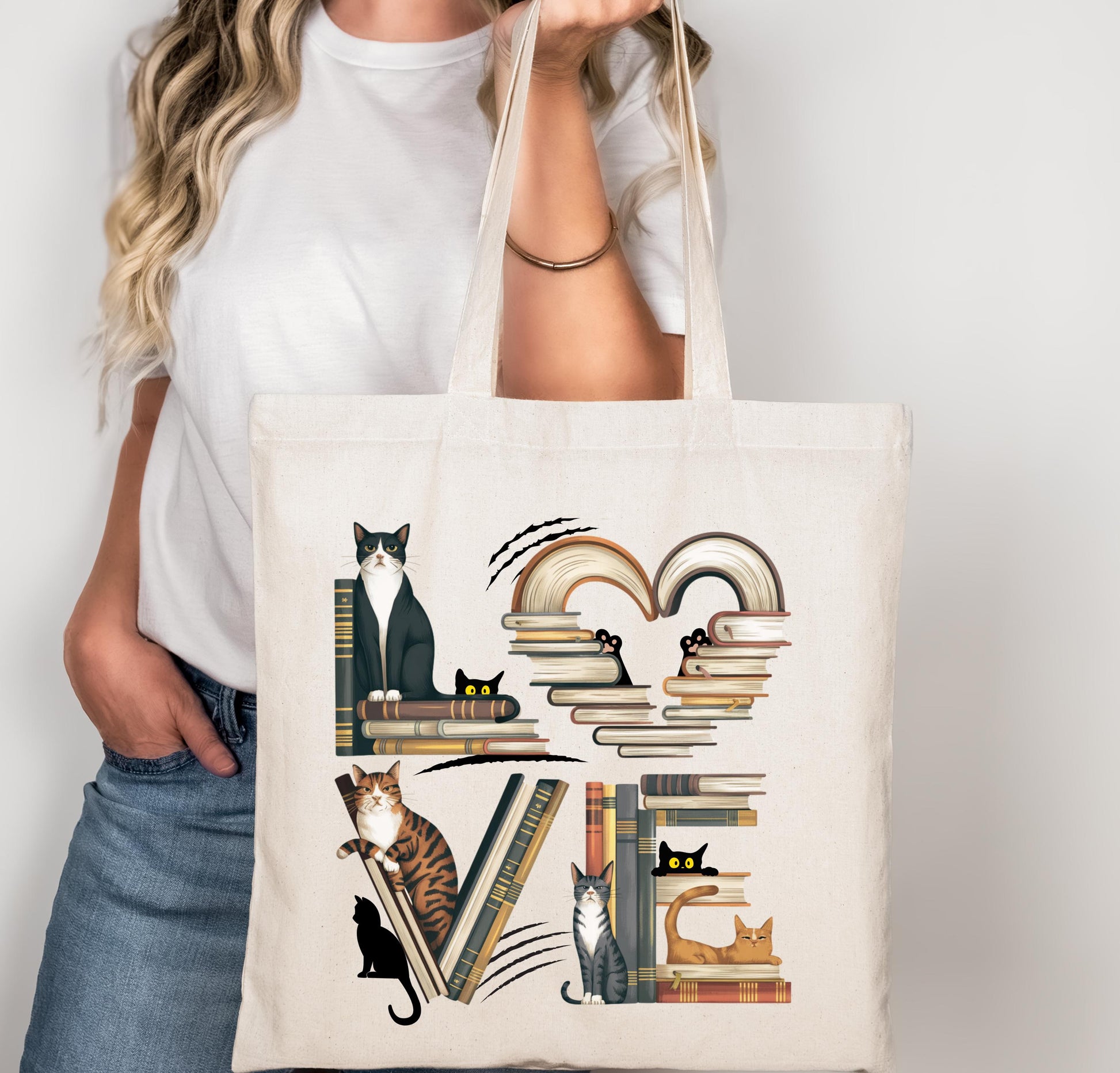 Cat Book Lover T-Shirt, Unisex Cotton Tee, Funny Animal Tee