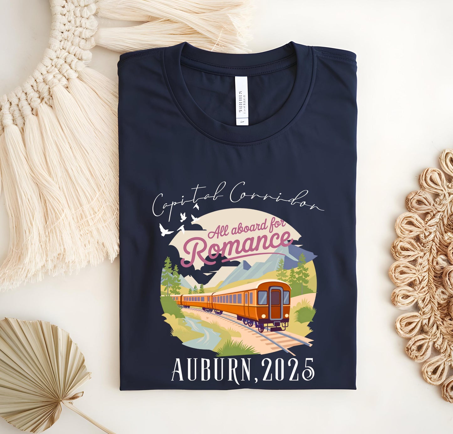 Auburn Train Travel T-Shirt: Vintage Railroad Design