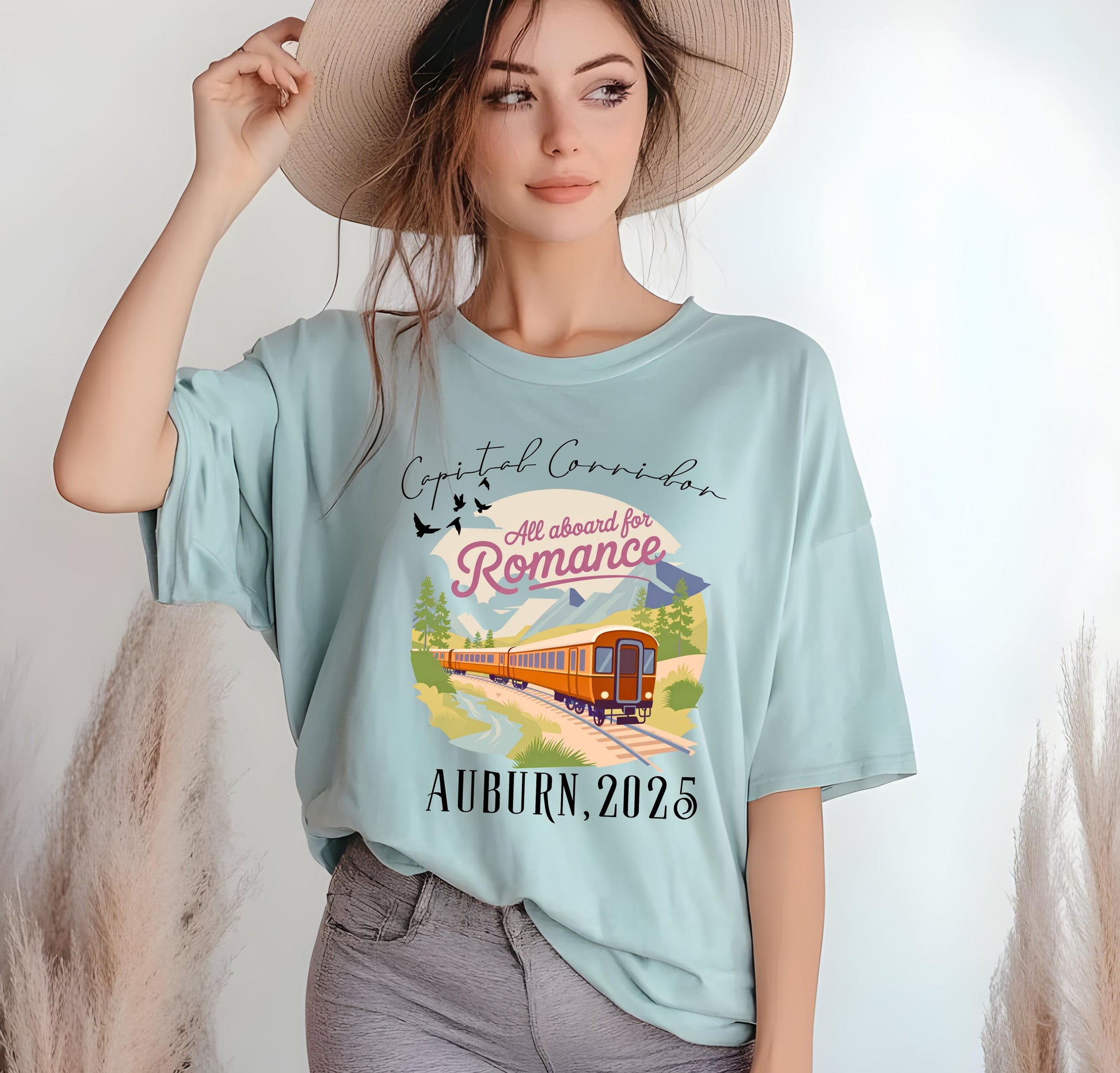 Auburn Train Travel T-Shirt: Vintage Railroad Design