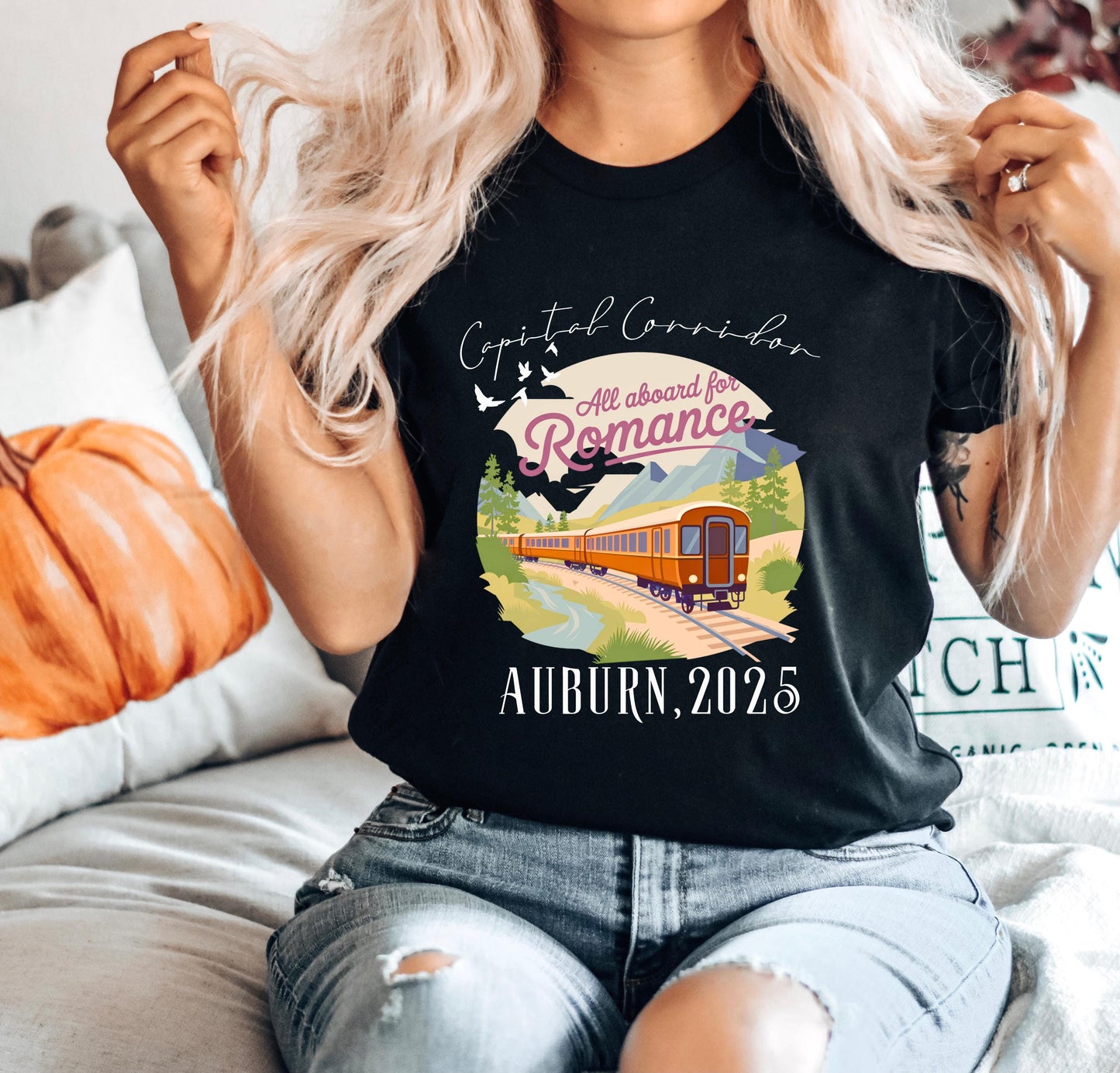 Auburn Train Travel T-Shirt: Vintage Railroad Design